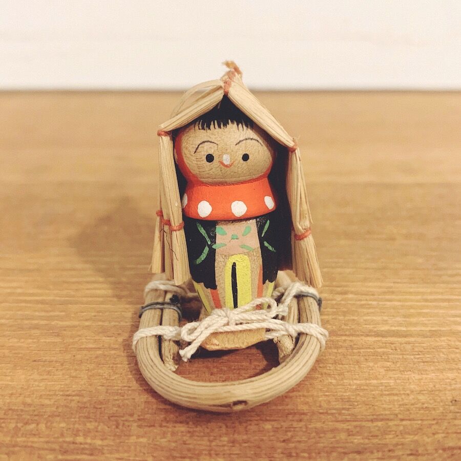 昭和レトロこけし『ソリの雪ん子』 | 象々の郷土玩具