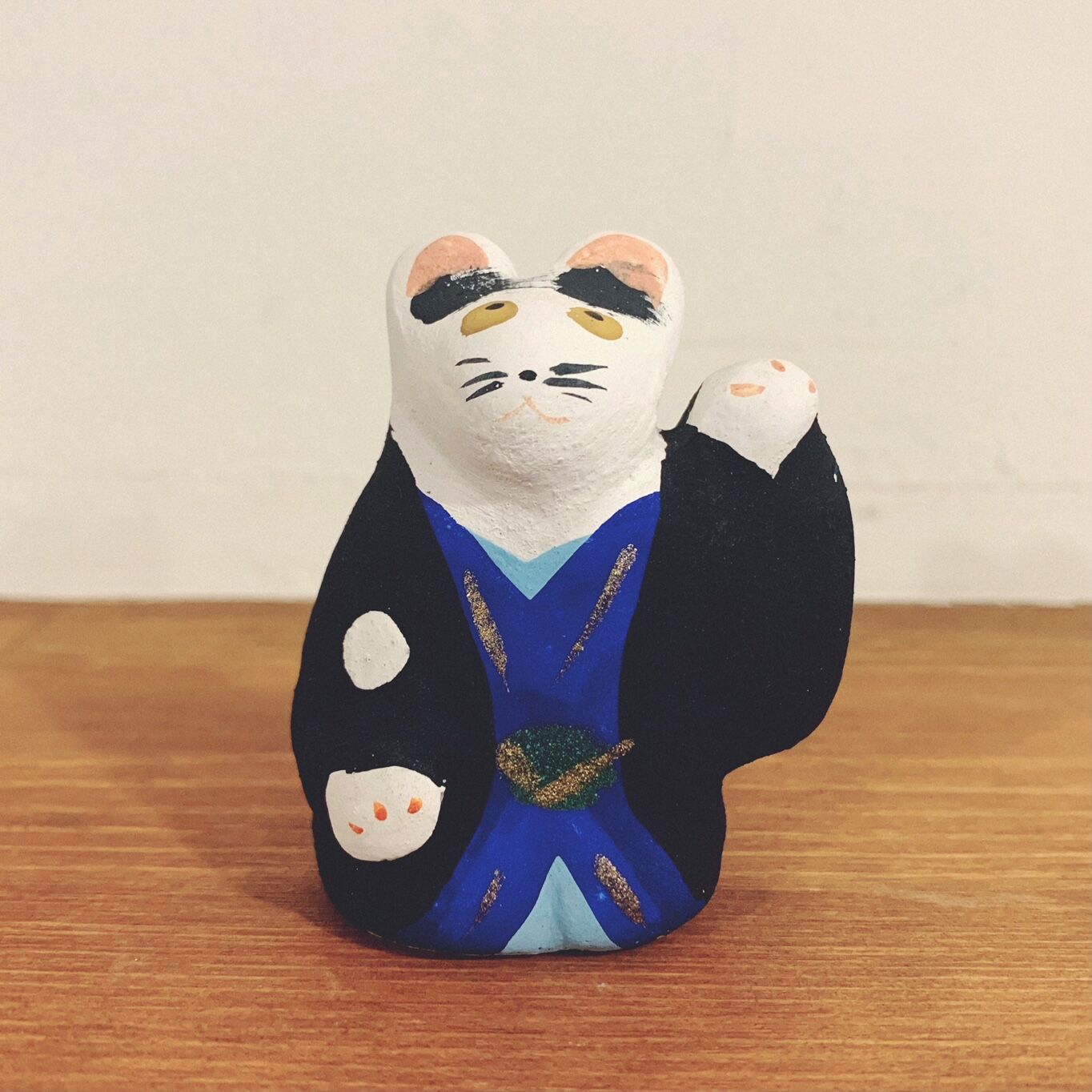 猫　小幡人形　堺土人形　土人形　置物　オブジェ　5点 original
