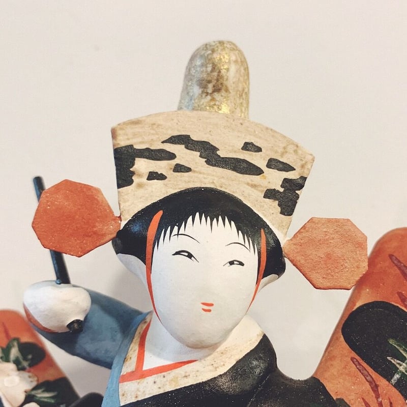 創作人形 太鼓を持つ童 作家物 古布 江戸縮緬 創作人形 太鼓を持つ童 作家物 古布 江戸縮緬