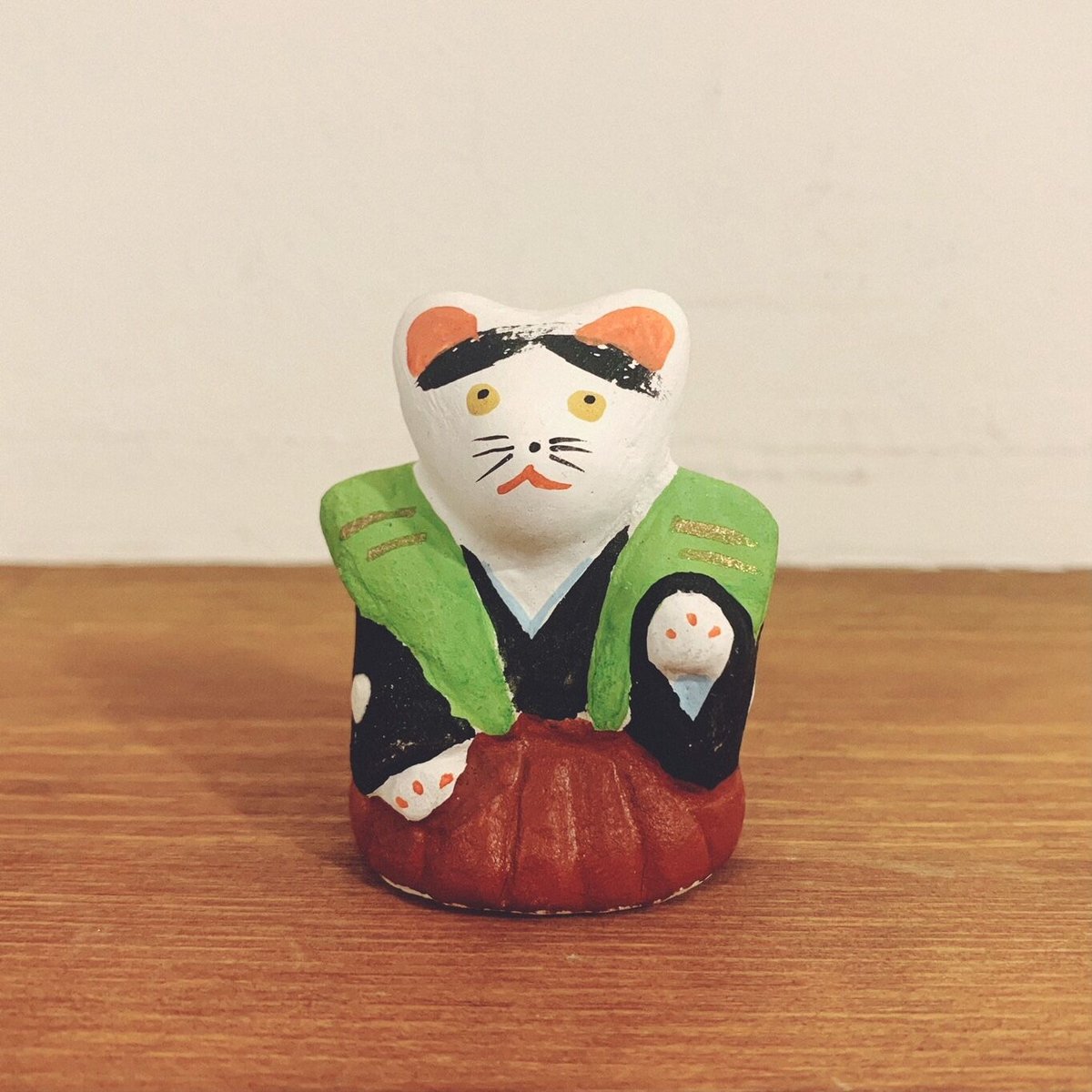 堺湊焼の『初辰猫』(裃) | 象々の郷土玩具