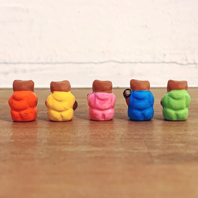 京都・清水豆人形『狸の五人囃子』 | 象々の郷土玩具