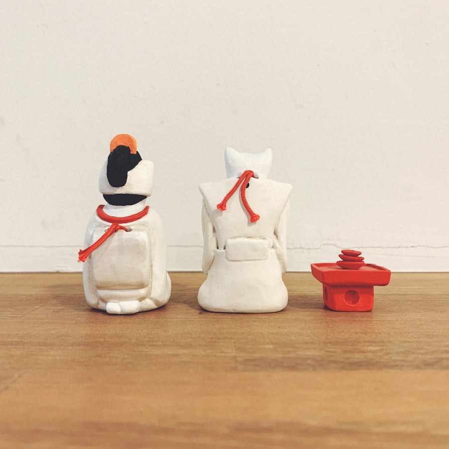 洛趣舎『狐の嫁入り』土鈴 | 象々の郷土玩具