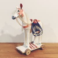 奈良井からくり玩具　パカパカ馬　奈良井藤屋 奈良井のからくり玩具『ぱかぱか馬』 | 象々の郷土玩具