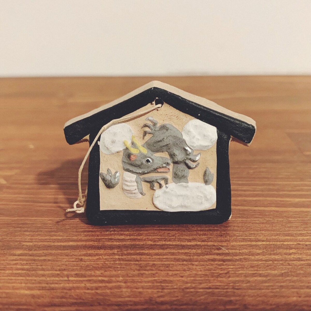 名古屋土人形・野田末吉の干支絵馬土鈴『辰』 | 象々の郷土玩具