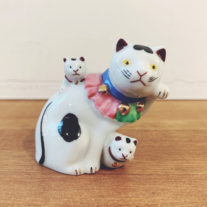 瀬戸・薬師窯『日本招猫倶楽部 子福猫』 | 象々の郷土玩具