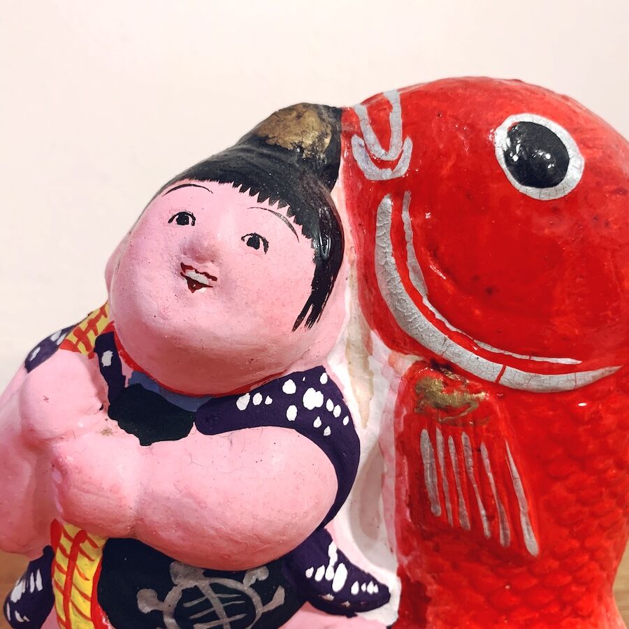 中野土人形『鯛曳童子』 | 象々の郷土玩具 中野土人形『鯛曳童子』 | 象々の郷土玩具