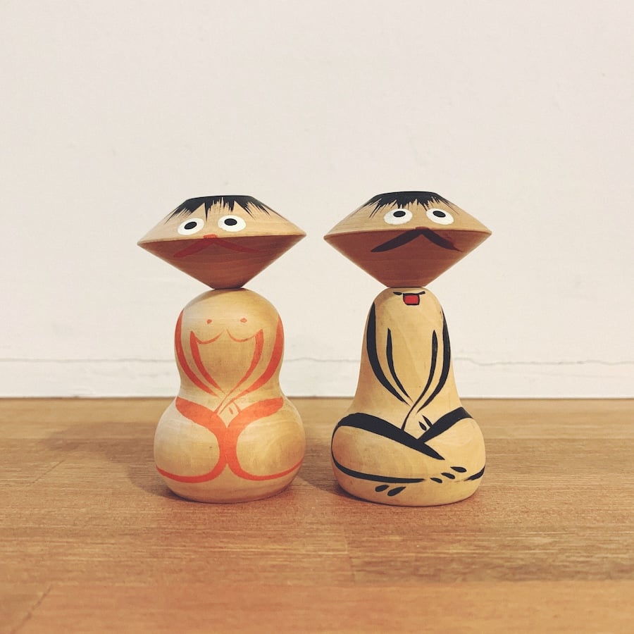 昭和レトロ！『河童夫婦こけし』 | 象々の郷土玩具