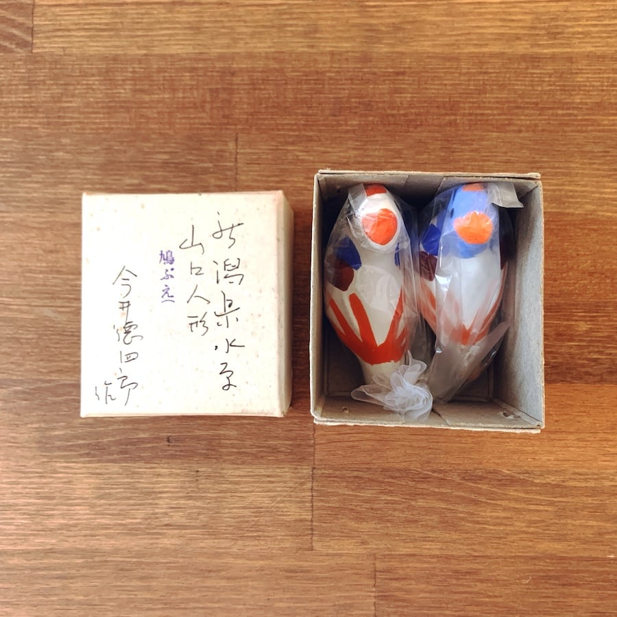 新潟県・水原(山口)人形『鳩笛』2点 | 象々の郷土玩具