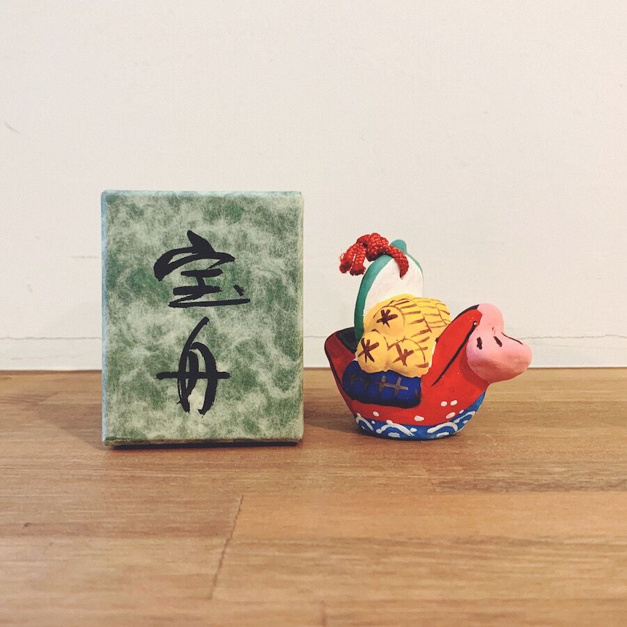 そ*ゃ様 昭和レトロ　郷土玩具　宝船土鈴2点 名古屋　其水 香泉人形『宝舟』土鈴 | 象々の郷土玩具