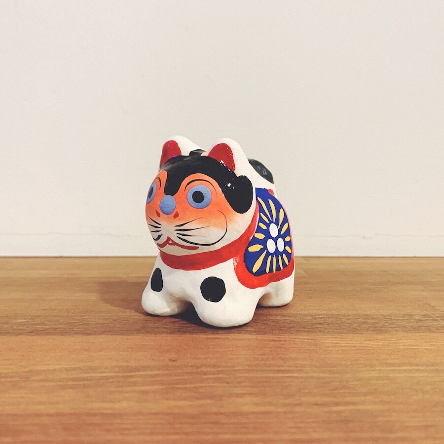 林義雄 作『犬張子と子供』箱無 童塑 陶人形 ＹＯＳＨＩＯ Ｈ 童画家 絵本画家 静岡張子・沢屋『犬張子』 | 象々の郷土玩具