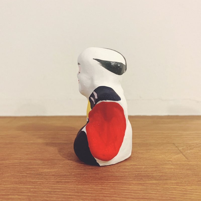 静岡土人形 ラッパ持ち小僧 置物 民芸品