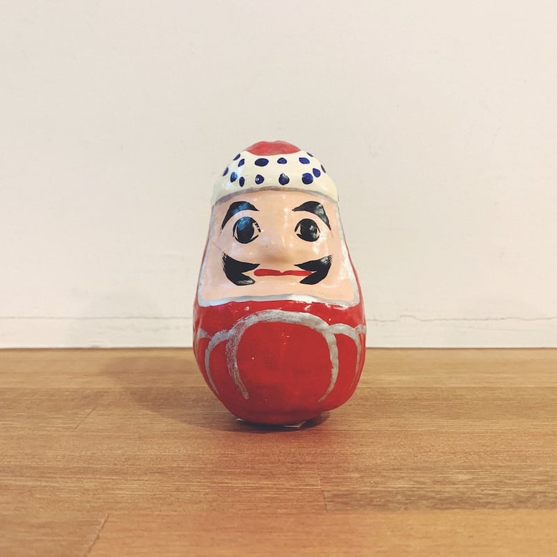 郷土玩具張子達磨の型D-03 10cm4cm 草津張子『猩々とだるま』 | 象々の郷土玩具