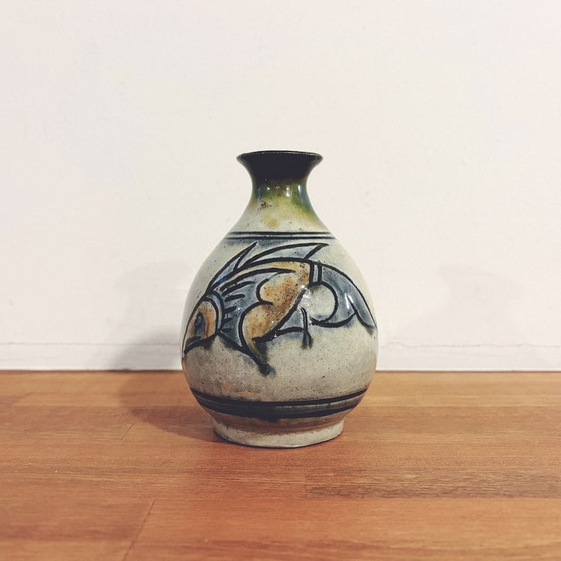 琉球陶器・金城次郎『魚紋花瓶・1』 | 象々の郷土玩具