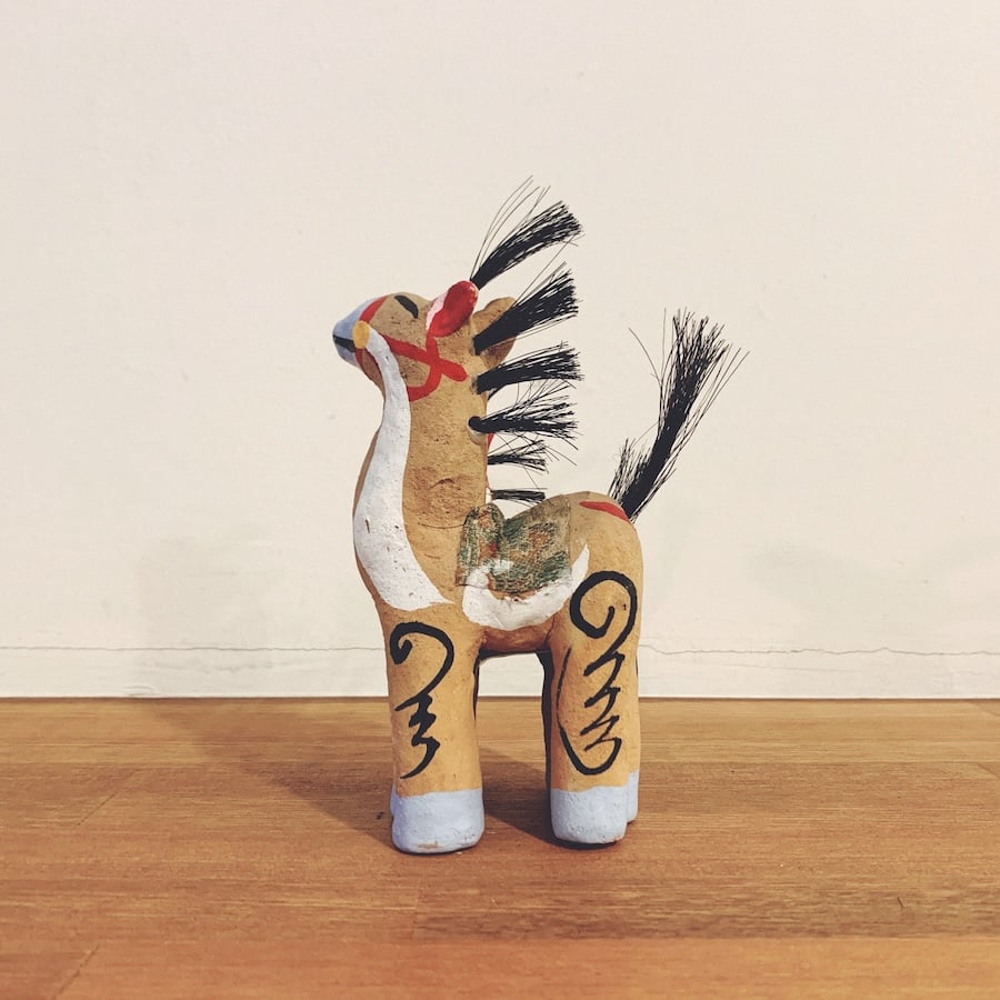 青森土人形・福原英治郎『親子馬』 | 象々の郷土玩具