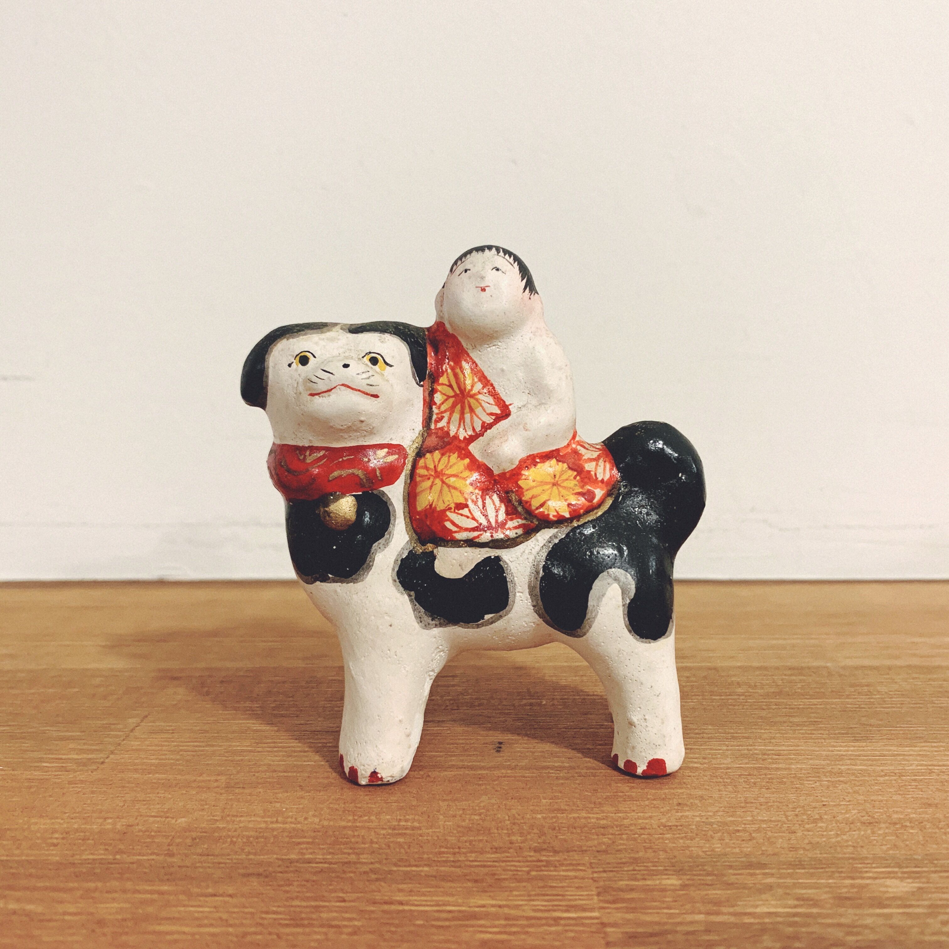 中野土人形　犬乗り童子　伝統工芸品　郷土玩具 original
