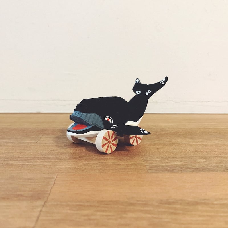 土佐民芸社『木彫 くじら車』 | 象々の郷土玩具