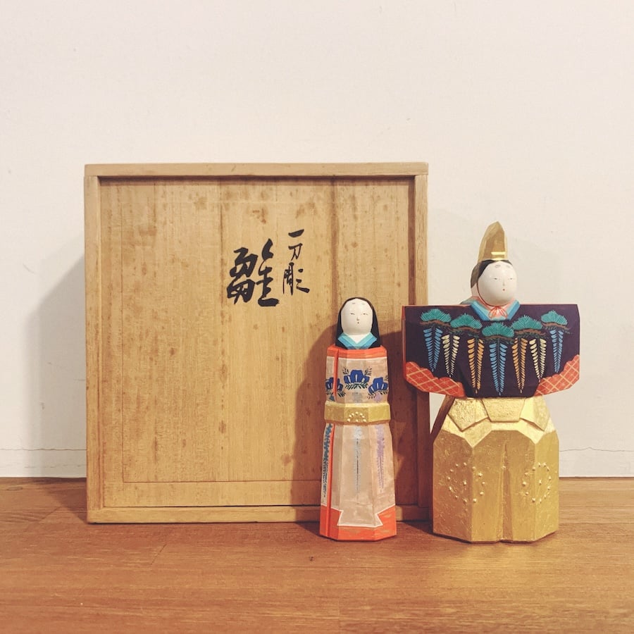 奈良一刀彫・大矢由造『雛』 | 象々の郷土玩具
