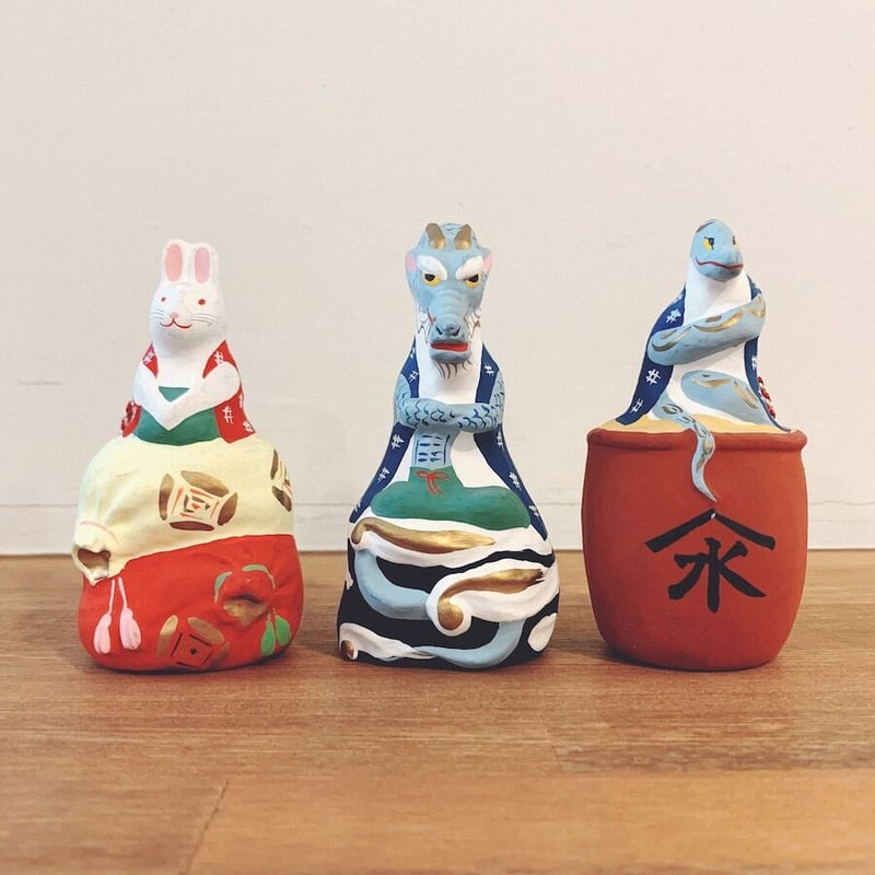 奈良井の土鈴『福徳十二支』12体揃 | 象々の郷土玩具