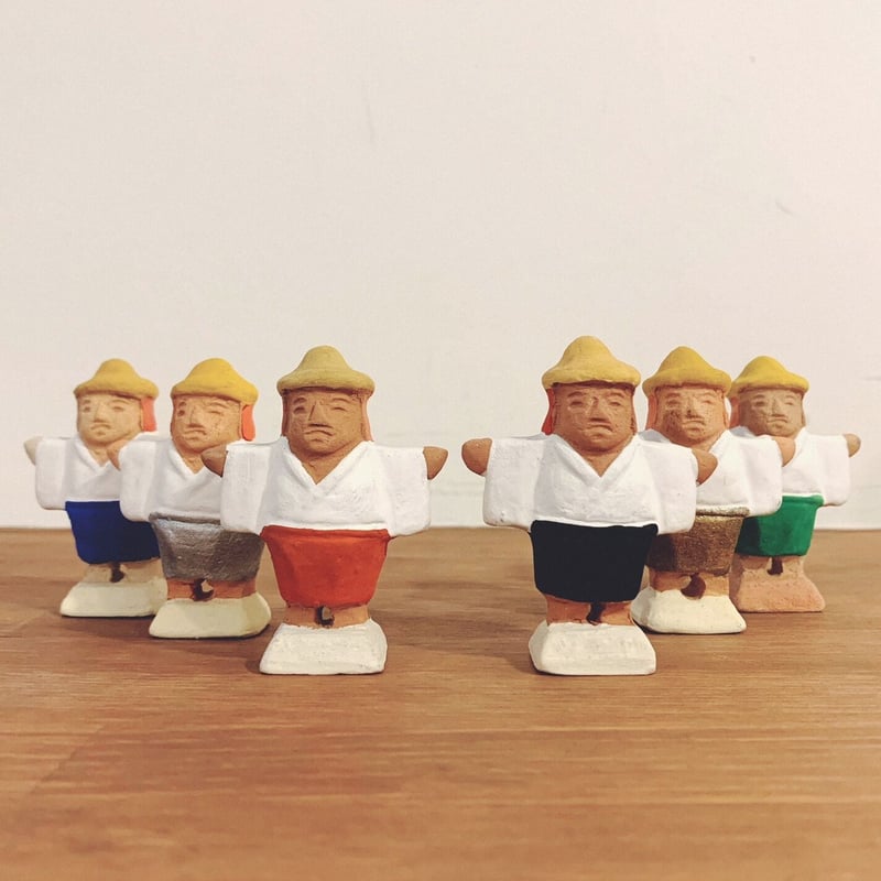 堺湊焼の『住吉踊り・橙』 | 象々の郷土玩具