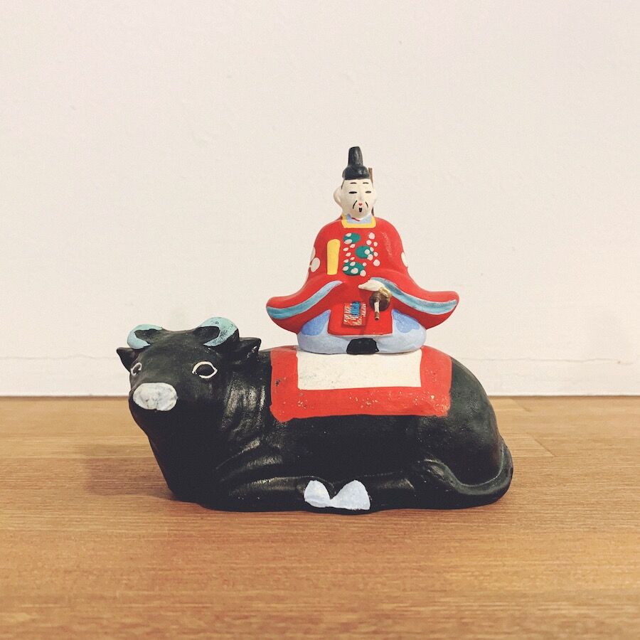 津山土鈴・妹尾衆楽『牛乗天神』 | 象々の郷土玩具