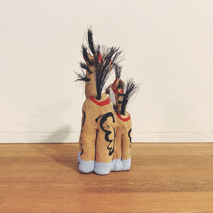 青森土人形・福原英治郎『親子馬』 | 象々の郷土玩具