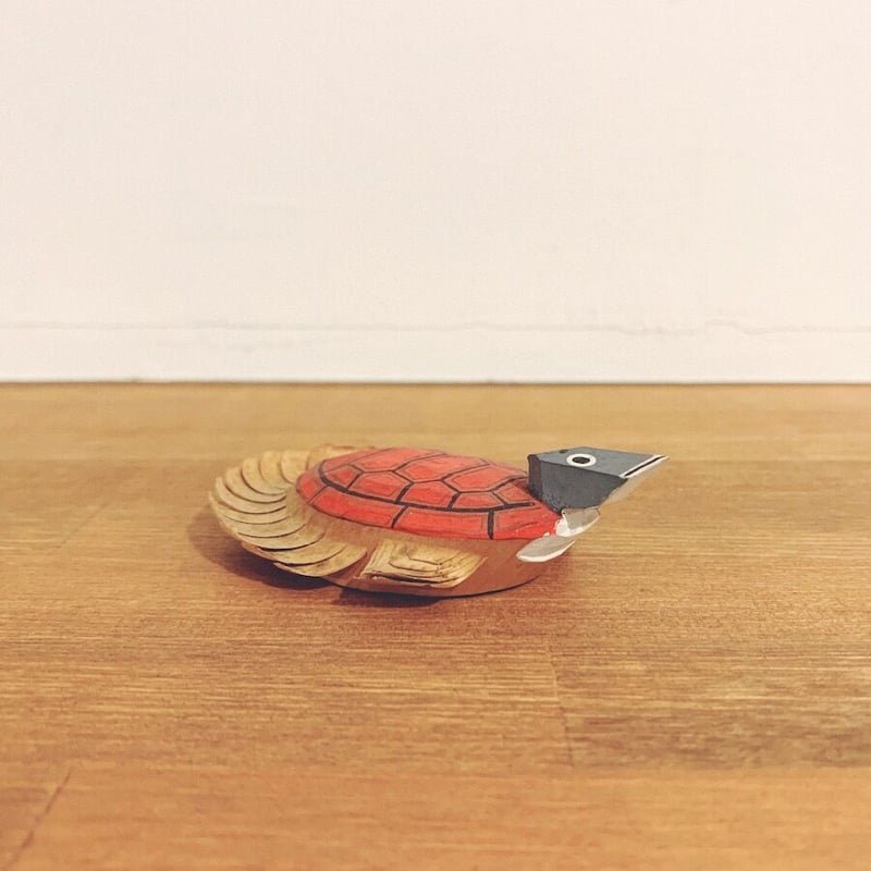 【美品】ビンテージ　カメ　亀　角材　置物　インテリア　工芸品　美術品　A1623 美品】ビンテージカメ亀角材置物インテリア工芸品美術品A1623