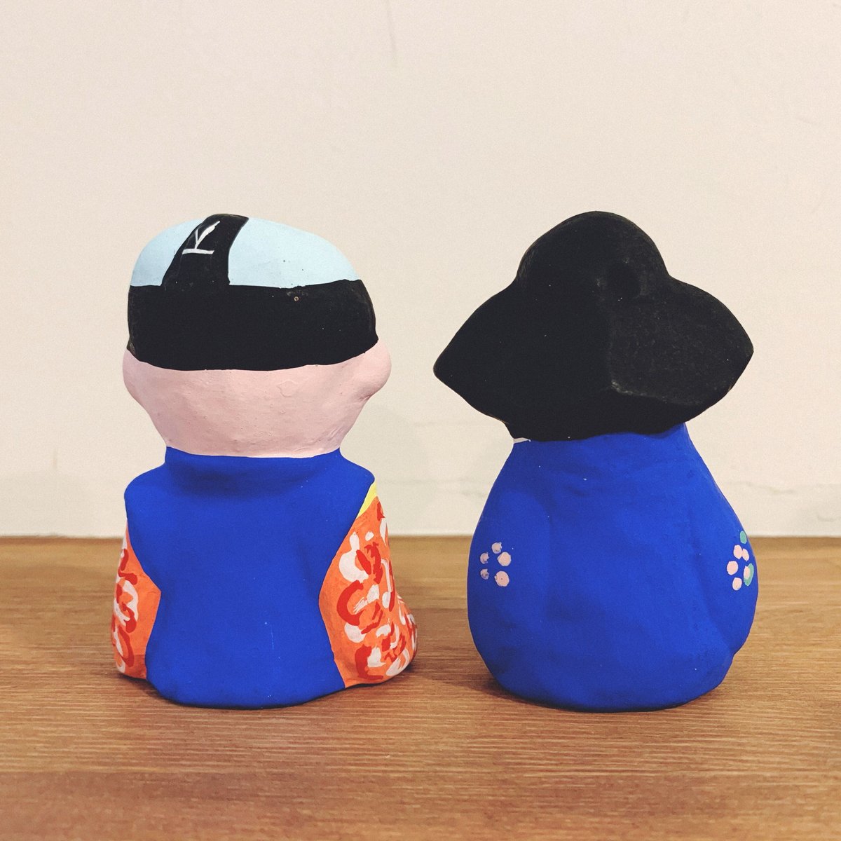 く*ち様 小幡土人形 小幡人形『福助とお福』 | 象々の郷土玩具
