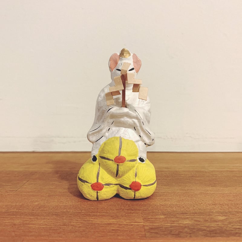 伏見人形・菱平『御幣持ち俵乗り稲荷』 | 象々の郷土玩具