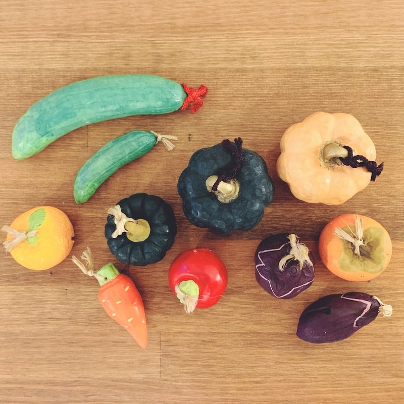 宇野祥山『野菜土鈴』11点セット | 象々の郷土玩具