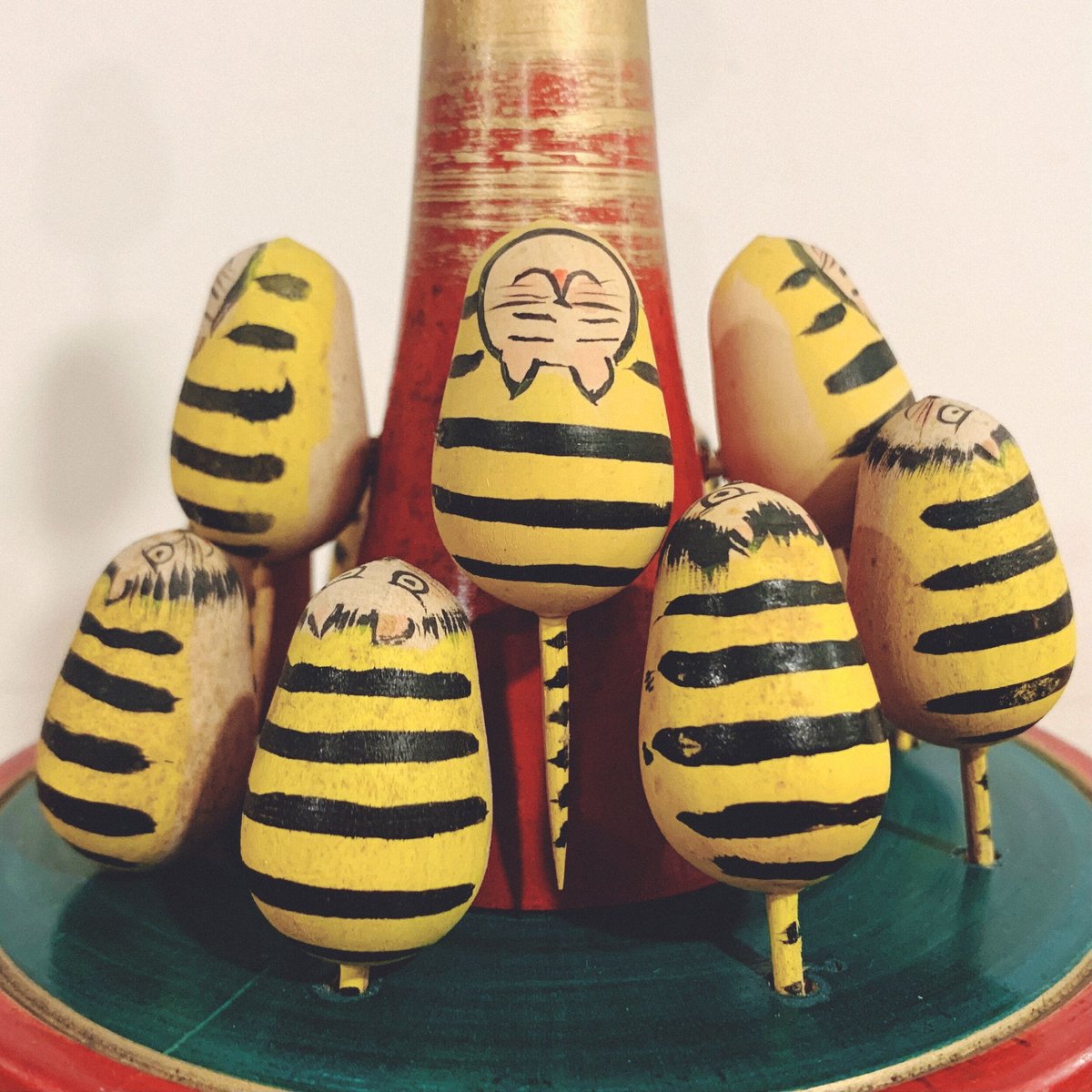 壽】広井政昭 太鼓打ち 木地玩具 江戸独楽 からくり玩具 郷土玩具 木工