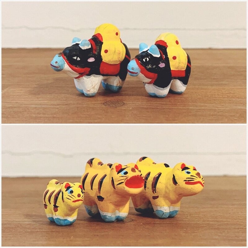 清水豆人形　七福人　杉本マサ　ミニチュア　人形　レトロ　アンティーク　置物　京都 清水豆人形 七福人 杉本マサ ミニチュア 人形 レトロ