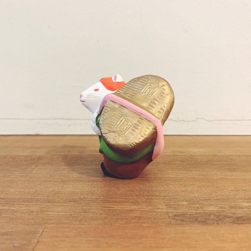 奈良井の土鈴『小判担ぎ子』 | 象々の郷土玩具