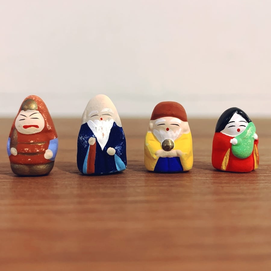 京都・清水豆人形『七福神』 | 象々の郷土玩具