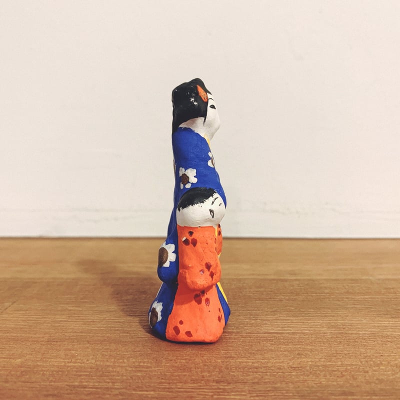 酒田土人形の『子連れ 2』 | 象々の郷土玩具