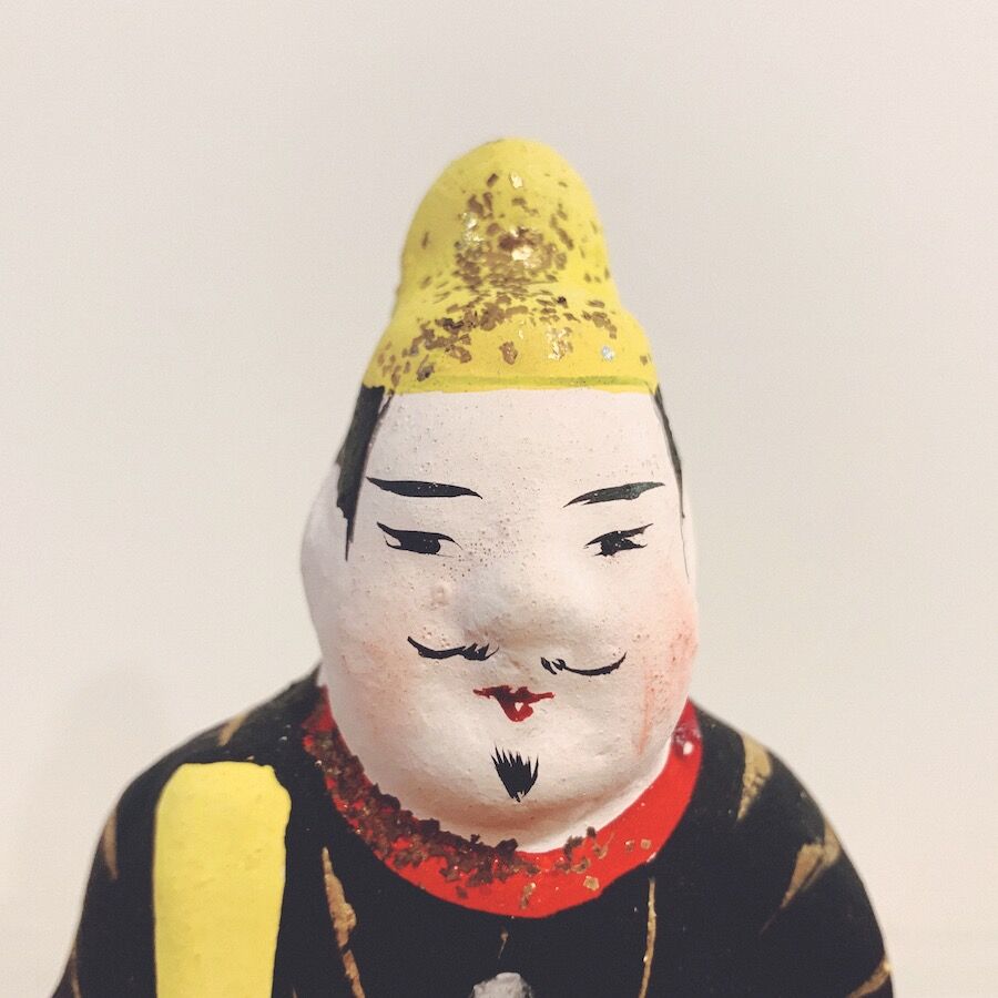 稲畑人形　天神　特別彩色　学問の神　白天神　土地人形　工芸品 稲畑人形 天神 特別彩色 学問の神 白天神 土地人形 工芸品
