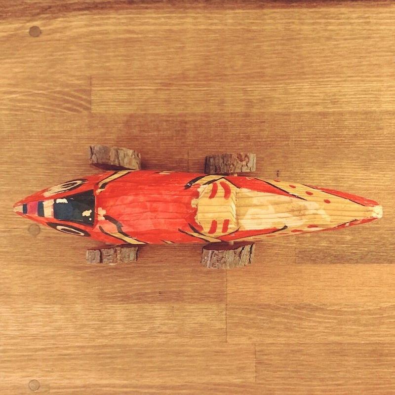 郷土玩具　鹿児島神宮鯛車　宮地武二　特大約46×34.5×23.5センチ 郷土玩具 鹿児島神宮鯛車 宮地武二 特大約46×34.5×23.5