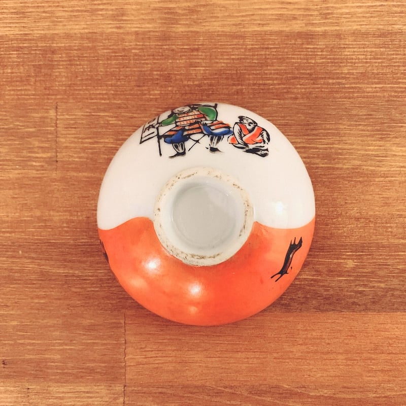 戦前のこども茶碗『桃太郎』 | 象々の郷土玩具