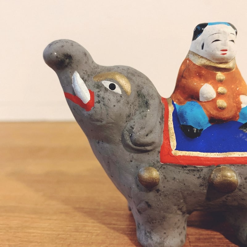 伏見人形・丹嘉『象乗り唐子』 | 象々の郷土玩具