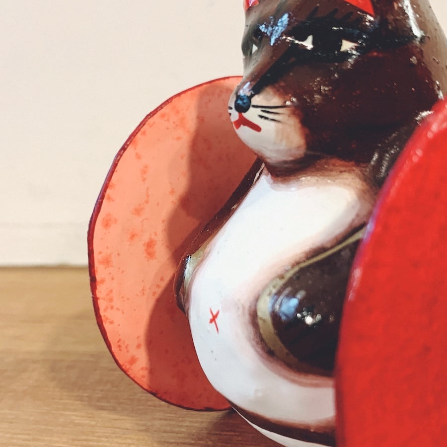 浜松張子・二橋加代『狸ころがし(狸車)』 | 象々の郷土玩具