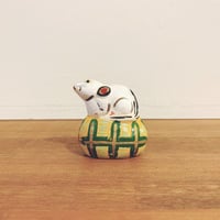 京都・清水豆人形『狸の五人囃子』 | 象々の郷土玩具