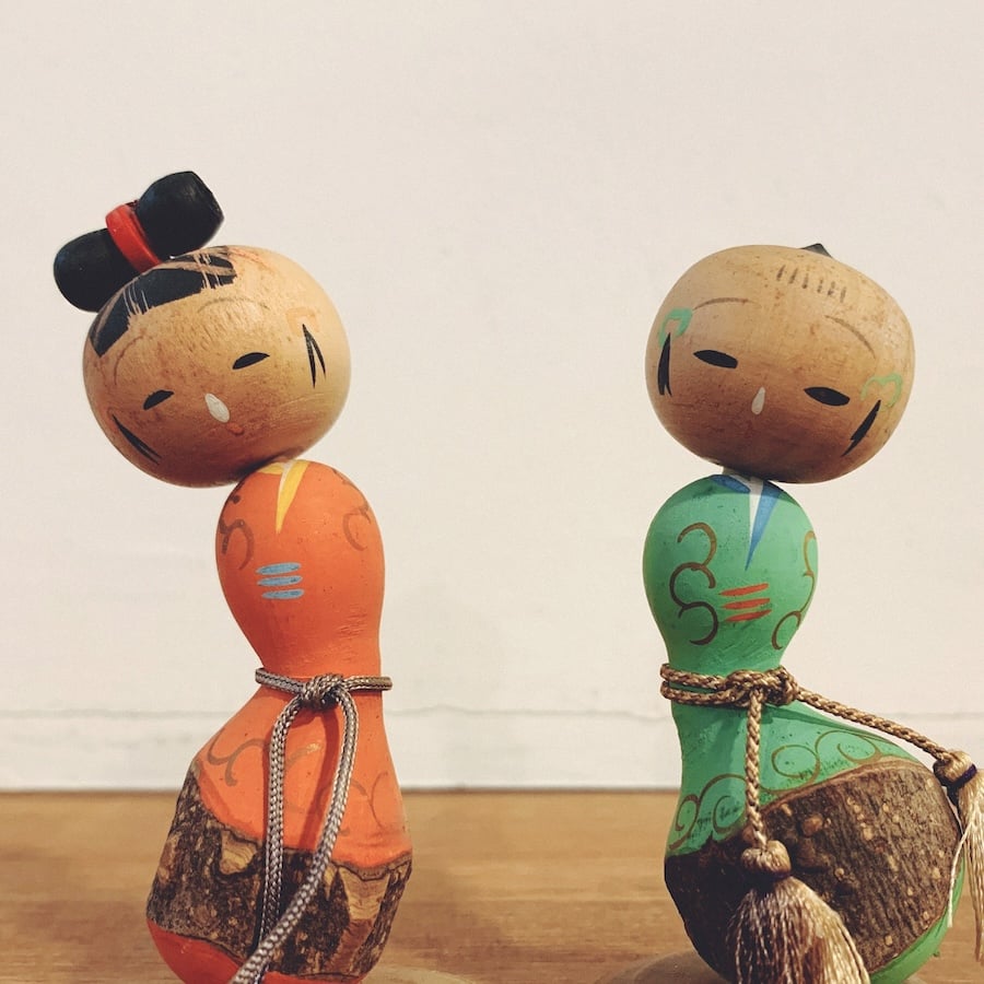 昭和レトロ！『山中湖・夫婦こけし』 | 象々の郷土玩具