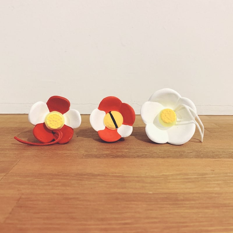 萬歳堂・田中淳五『椿土鈴』3点セット | 象々の郷土玩具