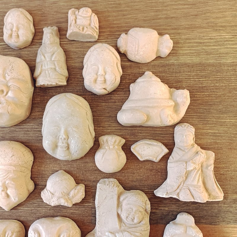 今戸人形『泥面子』34個 | 象々の郷土玩具