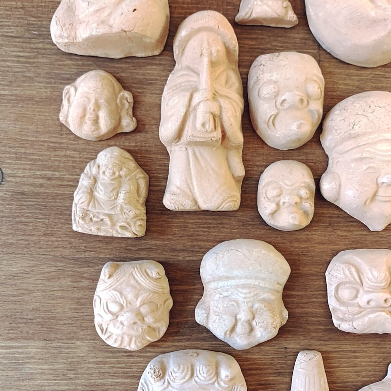 今戸人形『泥面子』34個 | 象々の郷土玩具