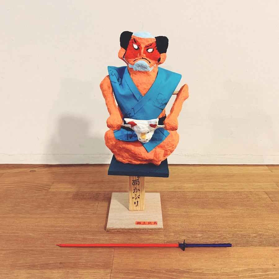 薩摩首人形・鹿島たかし『兵六の面かぶり』 | 象々の郷土玩具