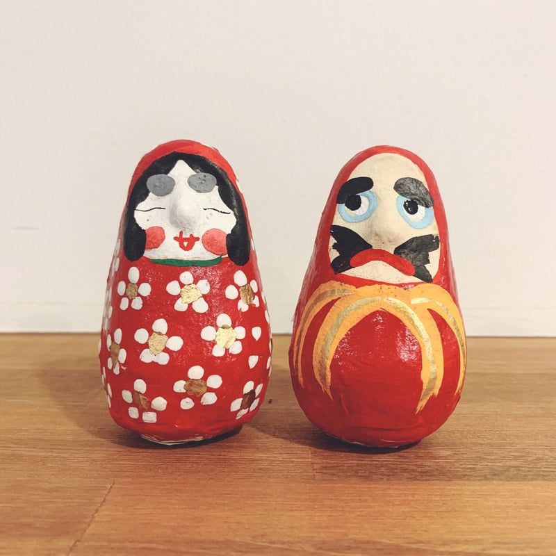 下総玩具の『夫婦だるま』 | 象々の郷土玩具