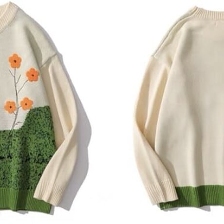お花ニット