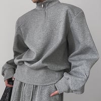 ショート丈　ワンポイントハーフジップ