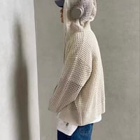 シースルーzipパーカー