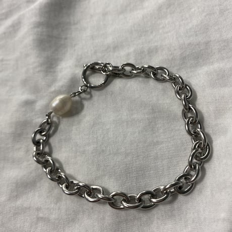 ワンポイントパールブレスレット